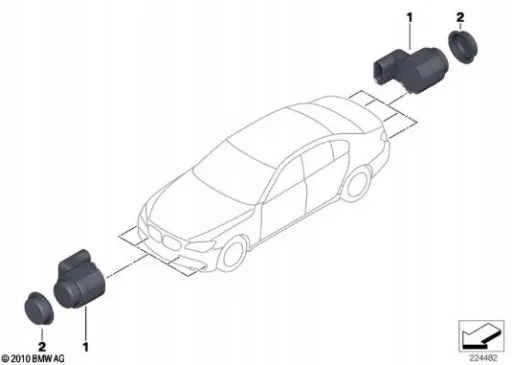 66209279962 Парковочный датчик BMW Mineral Gray