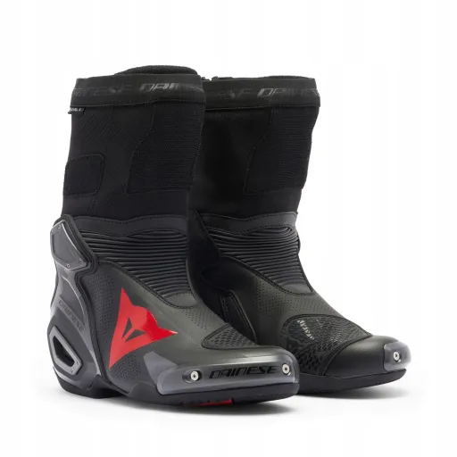 Мотоциклетні черевики Dainese Axial 2 Air Boots Чорні/Флуоресцентно-червоні 39