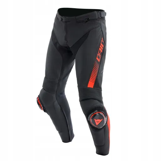 Шкіряні штани Dainese Super Speed Чорно/Червоно-флуоресцентні 54