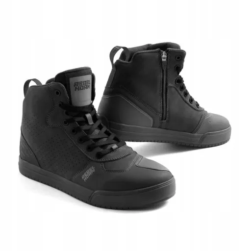 Мотоциклетні кеди REBELHORN SPIKE BLACK чорного кольору ПОДАРУНКИ