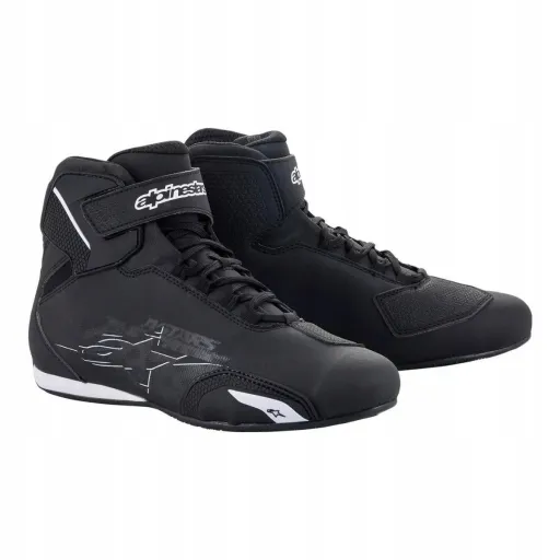 Мотоциклетные ботинки ALPINESTARS Sektor чёрно-белые, размер 44