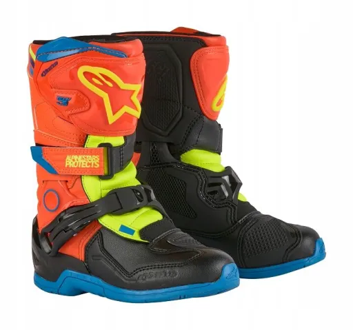 ДИТЯЧІ ЧЕРЕВИКИ ДЛЯ МОТОКРОСУ ALPINESTARS TECH 3S KIDS ORANGE/BLUE/YELLOW (1) 33
