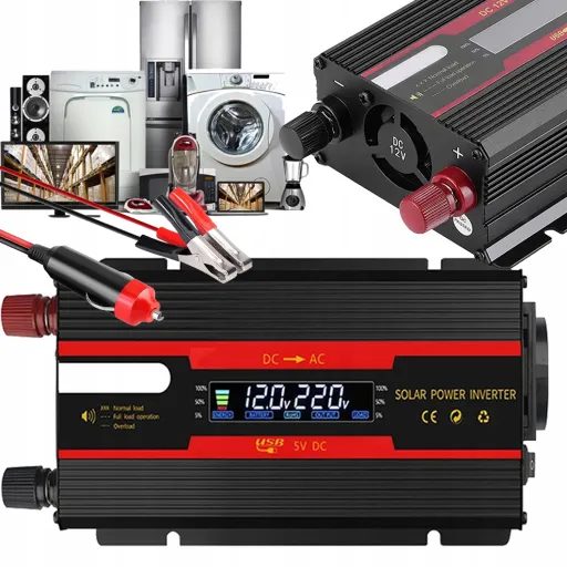 Інвертер 2000 вт dc 12v/24v на ac 220v з піковою потужністю 2000w для кемпінгу